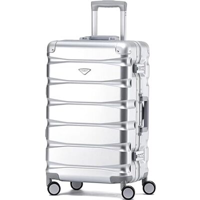 Flight Knight Premium Travel Suitcase 8 Spinner Wheels Built-in Side Lock Lightweight Aluminium Frame, ABS Hard Shell Carry on Check In Luggage Highly Durable Approved for Over 100 Airlines Flight Knight Premium Travel Suitcase 8 Spinner Wheels Built-in Side Lock Lightweight Aluminium Frame, ABS Hard Shell Carry on Check In Luggage Highly Durable Approved for Over 100 Airlines