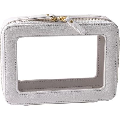 SANHECUN Kulturbeutel wasserdichter Kosmetik-Organizer mit Aufhängehaken für Reisen, weiß, Carry on 8 inch, Kulturbeutel SANHECUN Kulturbeutel wasserdichter Kosmetik-Organizer mit Aufhängehaken für Reisen, weiß, Carry on 8 inch, Kulturbeutel