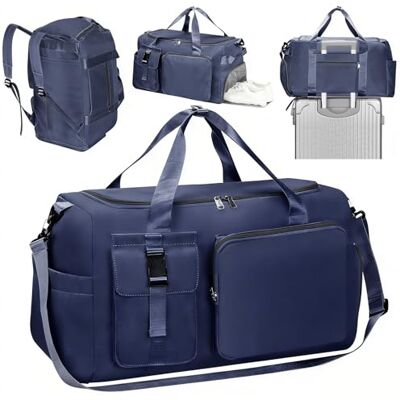 Cozary Sporttasche Herren Damen 42L Groß Reisetasche Wasserdicht Oxford-Gewebe Mehrere Fächer 3-in-1 Fitness Tasche mit Schuhfach und Nassfach Ideal für Training Reise Business Dunkelblau Cozary Sporttasche Herren Damen 42L Groß Reisetasche Wasserdicht Oxford-Gewebe Mehrere Fächer 3-in-1 Fitness Tasche mit Schuhfach und Nassfach Ideal für Training Reise Business Dunkelblau