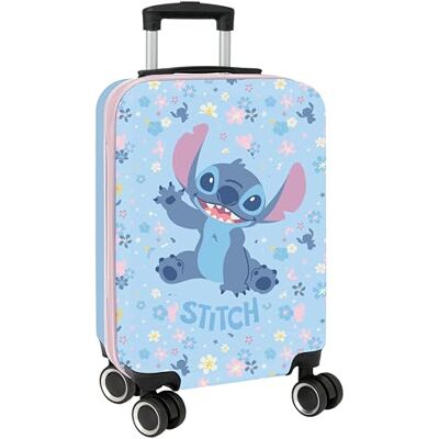 safta Stitch Happy Kabinentrolley, 50,8 cm, Koffer mit Rädern, Sicherheitsschloss, Leichter Koffer, 34,5 x 20 x 55 cm, Himmelblau, M, Lässig safta Stitch Happy Kabinentrolley, 50,8 cm, Koffer mit Rädern, Sicherheitsschloss, Leichter Koffer, 34,5 x 20 x 55 cm, Himmelblau, M, Lässig