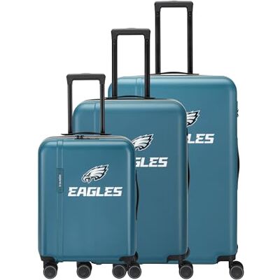 Travelite NFL 3-teiligesKoffer Set Philadelphia Eagles Größen L/M/S Hartschalenkofferset 3-teilig aus ABS mit TSA Schloss, 4 Doppelrollen, Dehnfalte im mittleren Trolley, 103/80/36 Liter Travelite NFL 3-teiligesKoffer Set Philadelphia Eagles Größen L/M/S Hartschalenkofferset 3-teilig aus ABS mit TSA Schloss, 4 Doppelrollen, Dehnfalte im mittleren Trolley, 103/80/36 Liter