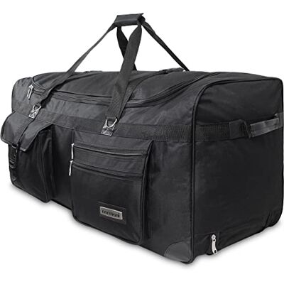 normani Stabile Reisetasche Trolley Big Size XL 80-150 Liter mit 2 Rollen –Robust und wasserabweisend Leichter Reisetrolley XL Tasche NEU Verschiedene Größen Schwarz / 150 Liter XXL normani Stabile Reisetasche Trolley Big Size XL 80-150 Liter mit 2 Rollen –Robust und wasserabweisend Leichter Reisetrolley XL Tasche NEU Verschiedene Größen Schwarz / 150 Liter XXL