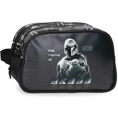 Star Wars Joumma His Name is Grogu Zwei-Fächer Adaptierbare Kulturtasche Schwarz 26x16x11 cm PVC Star Wars Joumma His Name is Grogu Zwei-Fächer Adaptierbare Kulturtasche Schwarz 26x16x11 cm PVC