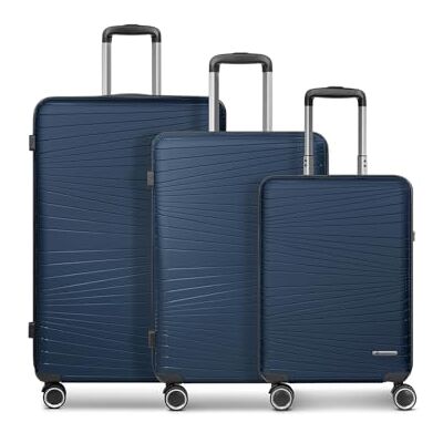 Franky Dallas 3.0 Hartschalen-Trolley mit 4 Rollen Koffer Set 3 Teilig Ausgestattet mit TSA-Schloss, Dehnfalte, Leicht Carry on Luggage für Männer-Frauen Ideal für Flug-Geschäftsreisen Franky Dallas 3.0 Hartschalen-Trolley mit 4 Rollen Koffer Set 3 Teilig Ausgestattet mit TSA-Schloss, Dehnfalte, Leicht Carry on Luggage für Männer-Frauen Ideal für Flug-Geschäftsreisen