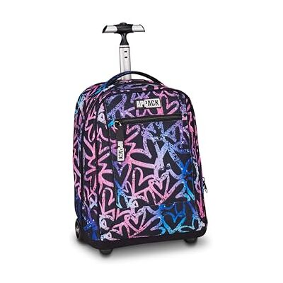 Appack Big Trolley, 35 l, einzelne Teleskopstange, versenkbare Schultergurte, doppelte Verwendung, Fronttasche, Grundschule, Englischer Lavendel, Kinder, rosa/blau Appack Big Trolley, 35 l, einzelne Teleskopstange, versenkbare Schultergurte, doppelte Verwendung, Fronttasche, Grundschule, Englischer Lavendel, Kinder, rosa/blau