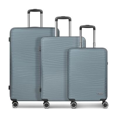 Franky Dallas 3.0 Hartschalen-Trolley mit 4 Rollen Koffer Set 3 Teilig Ausgestattet mit TSA-Schloss, Dehnfalte, Leicht Carry on Luggage für Männer-Frauen Ideal für Flug-Geschäftsreisen Franky Dallas 3.0 Hartschalen-Trolley mit 4 Rollen Koffer Set 3 Teilig Ausgestattet mit TSA-Schloss, Dehnfalte, Leicht Carry on Luggage für Männer-Frauen Ideal für Flug-Geschäftsreisen