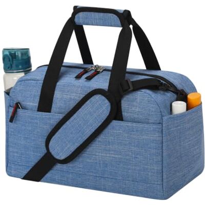 LONALIA 14L kleine Sporttasche, Nassfach, 14 Zoll, Blau (Strukturiert) Handgepäcktauglich, wasserabweisend, mini Duffel-Tasche, mehrere Fächer für Wochenende, Übernachtung, Reisen, Training LONALIA 14L kleine Sporttasche, Nassfach, 14 Zoll, Blau (Strukturiert) Handgepäcktauglich, wasserabweisend, mini Duffel-Tasche, mehrere Fächer für Wochenende, Übernachtung, Reisen, Training