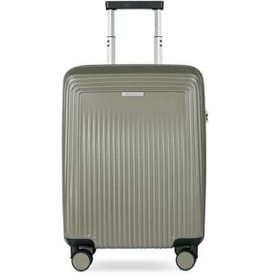 Bugatti Linea Hartschalen-Koffer S mit 4 Rollen, Leichter Handgepäck-Koffer aus Polycarbonat, Olive Bugatti Linea Hartschalen-Koffer S mit 4 Rollen, Leichter Handgepäck-Koffer aus Polycarbonat, Olive