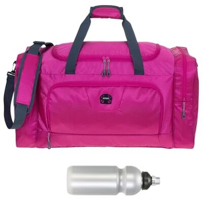 Elephant Sporttasche groß 55 cm Gym Bag Sport Trainer pink 1243 +Flasche berry rose Damen Herren Reisetasche Sauna Schwimmtasche Reise Arbeit Fitness Tasche Gymbag Sportstudio 40 L Elephant Sporttasche groß 55 cm Gym Bag Sport Trainer pink 1243 +Flasche berry rose Damen Herren Reisetasche Sauna Schwimmtasche Reise Arbeit Fitness Tasche Gymbag Sportstudio 40 L