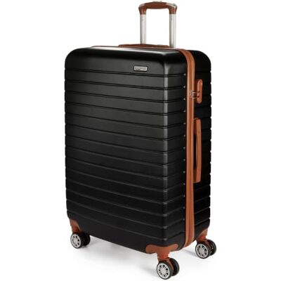BRUBAKER Hartschalen Koffer Paris Reisekoffer Trolley mit Zahlenschloss, 4 Rollen und Komfort Tragegriffen Rollkoffer 49 x 76,5 x 29,5 cm ABS Hartschalenkoffer (XL Schwarz und Hellbraun) BRUBAKER Hartschalen Koffer Paris Reisekoffer Trolley mit Zahlenschloss, 4 Rollen und Komfort Tragegriffen Rollkoffer 49 x 76,5 x 29,5 cm ABS Hartschalenkoffer (XL Schwarz und Hellbraun)