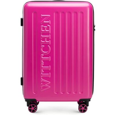 WITTCHEN Urban Line 66x44x25,5 cm Mittelgroßer Koffer Reisekoffer Funktionaler Koffer ABS-Gepäck Teleskopgriff Zahlenschloss 4 Doppelrollen Fuchsia WITTCHEN Urban Line 66x44x25,5 cm Mittelgroßer Koffer Reisekoffer Funktionaler Koffer ABS-Gepäck Teleskopgriff Zahlenschloss 4 Doppelrollen Fuchsia