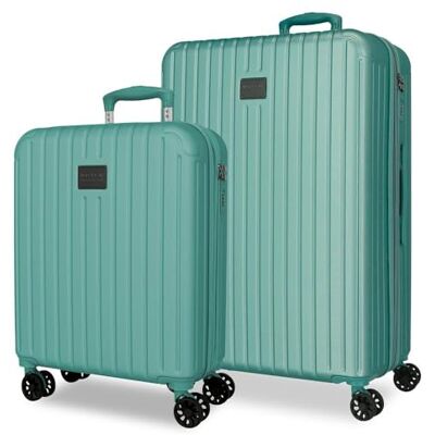 MOVOM Joumma Timber Kofferset Türkisgrün 55/68 cm Starres ABS-integriertes Kombinationsvorhängeschloss 72L 3.8kg 4 Doppelräder ausziehbares Handgepäck MOVOM Joumma Timber Kofferset Türkisgrün 55/68 cm Starres ABS-integriertes Kombinationsvorhängeschloss 72L 3.8kg 4 Doppelräder ausziehbares Handgepäck