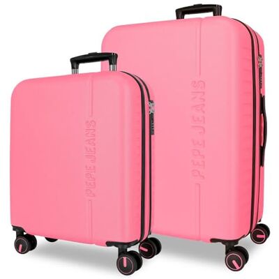 Pepe Jeans Montana Pink Kofferset 55/68 cm Starres ABS Integrierter TSA-Verschluss 109 L 6.9 kg Ausziehbares Handgepäck Pepe Jeans Montana Pink Kofferset 55/68 cm Starres ABS Integrierter TSA-Verschluss 109 L 6.9 kg Ausziehbares Handgepäck