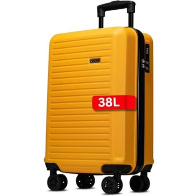 NOWI Handgepäck Koffer M 38L – Kleiner Hartschalen-Trolley Suitcase Luggage – Bordgepäck rollkoffer, Zahlenschloss, Ultraleicht handgepäck Trolley (Gelb, M) NOWI Handgepäck Koffer M 38L – Kleiner Hartschalen-Trolley Suitcase Luggage – Bordgepäck rollkoffer, Zahlenschloss, Ultraleicht handgepäck Trolley (Gelb, M)