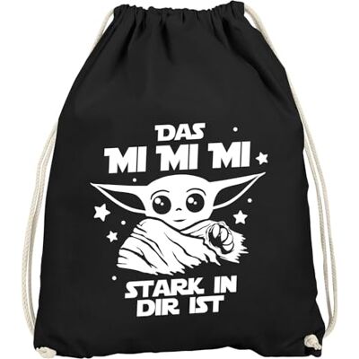 MoonWorks Turnbeutel Parodie Spruch Das mi mi mi stark in dir ist Fun-Shirt Gymsac Schwarz unisize MoonWorks Turnbeutel Parodie Spruch Das mi mi mi stark in dir ist Fun-Shirt Gymsac Schwarz unisize