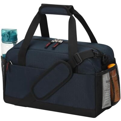 LONALIA 14L Small Gym Bag, Wet Pocket, 14 inch, Marineblau Carry on, Water Resistant, Mini Holdall Duffle Bag, Multi Pockets for Weekend, Overnight, Travel, Workout LONALIA 14L Small Gym Bag, Wet Pocket, 14 inch, Marineblau Carry on, Water Resistant, Mini Holdall Duffle Bag, Multi Pockets for Weekend, Overnight, Travel, Workout