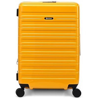 Eminent Voyager Koffer Mittelgroß 67x44x26 cm, Erweiterbar, Hartschalenkoffer, 4 Rollen, Leicht, TSA Schloss, 3,4 kg, 71L, Trolley Reisekoffer Rollkoffer Aufgabegepäck Gelb Eminent Voyager Koffer Mittelgroß 67x44x26 cm, Erweiterbar, Hartschalenkoffer, 4 Rollen, Leicht, TSA Schloss, 3,4 kg, 71L, Trolley Reisekoffer Rollkoffer Aufgabegepäck Gelb