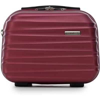 WITTCHEN Kosmetikkoffer Reisekoffer Handgepäck Kabinengepäck Rollkoffer Hartschale aus ABS Reisegepäck Kulturbeutel Kosmetiktasche Damen Groove Line kastanienbraun Lufthansa/Eurowings/Condor WITTCHEN Kosmetikkoffer Reisekoffer Handgepäck Kabinengepäck Rollkoffer Hartschale aus ABS Reisegepäck Kulturbeutel Kosmetiktasche Damen Groove Line kastanienbraun Lufthansa/Eurowings/Condor