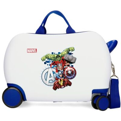 Marvel Joumma Avengers Attack Kinderkoffer, weiß, 45 x 31 x 20 cm, Harter ABS-Kunststoff, 27,9 l, 1,8 kg, 4 Räder, Handgepäck Marvel Joumma Avengers Attack Kinderkoffer, weiß, 45 x 31 x 20 cm, Harter ABS-Kunststoff, 27,9 l, 1,8 kg, 4 Räder, Handgepäck