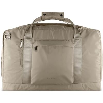 Bugatti Elia Herren-Reisetasche aus Nylon, Faltbare Weekender-Tasche mit Laptopfach ca. 17", Taupe Bugatti Elia Herren-Reisetasche aus Nylon, Faltbare Weekender-Tasche mit Laptopfach ca. 17", Taupe