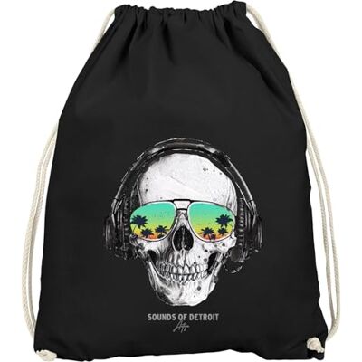 Autiga ® Turnbeutel Totenkopf Skull Sonnenbrille Schädel Sounds of Detroit Music Hipster Beutel Tasche Gymsac Schwarz unisize Autiga ® Turnbeutel Totenkopf Skull Sonnenbrille Schädel Sounds of Detroit Music Hipster Beutel Tasche Gymsac Schwarz unisize
