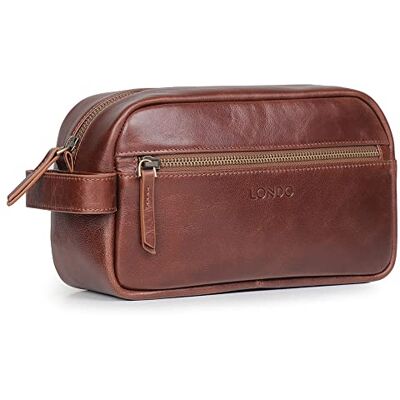 Londo Echtleder Reisetasche, Kulturtasche, Kosmetiktasche, Waschtasche – Unisex, Perfekt für Reisen & Alltag Londo Echtleder Reisetasche, Kulturtasche, Kosmetiktasche, Waschtasche – Unisex, Perfekt für Reisen & Alltag