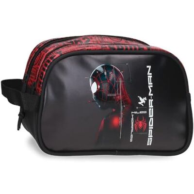 Marvel Joumma Spider Technology Kulturbeutel, Zwei Fächer, anpassbar, Schwarz, 26 x 16 x 11 cm, PVC Marvel Joumma Spider Technology Kulturbeutel, Zwei Fächer, anpassbar, Schwarz, 26 x 16 x 11 cm, PVC