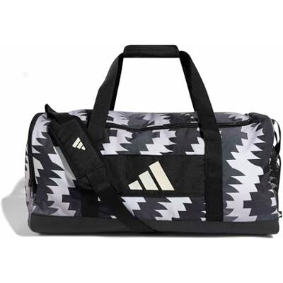 Adidas Unisex TIRO Graphic Duffel Bag, Grey Four/Off White, One Size Adidas Unisex TIRO Graphic Duffel Bag, Grey Four/Off White, One Size