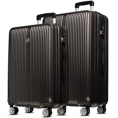 NOWI Hartschalen-Koffer Trolley Rollkoffer Reisekoffer Handgepäck 8 Rollen (M-L-XL-Set) (Anthrazit, 2-teiliges Set) NOWI Hartschalen-Koffer Trolley Rollkoffer Reisekoffer Handgepäck 8 Rollen (M-L-XL-Set) (Anthrazit, 2-teiliges Set)