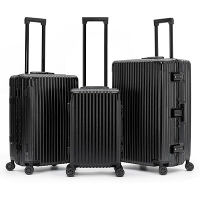 Flight Knight Premium Reisekoffer – 8 Spinner-Räder – integriertes Seitenschloss – leichter Aluminiumrahmen, ABS-Hartschale, Handgepäck, sehr langlebig, zugelassen für über 100 Fluggesellschaften Flight Knight Premium Reisekoffer – 8 Spinner-Räder – integriertes Seitenschloss – leichter Aluminiumrahmen, ABS-Hartschale, Handgepäck, sehr langlebig, zugelassen für über 100 Fluggesellschaften
