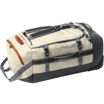 Eagle Cargo Hauler Reisetasche mit Rollen 110L Silber Allterrain-Räder, verstaubare Rucksacktragegurte, großes Hauptfach, kompakt in separater Tasche verstaubar, 110L Eagle Cargo Hauler Reisetasche mit Rollen 110L Silber Allterrain-Räder, verstaubare Rucksacktragegurte, großes Hauptfach, kompakt in separater Tasche verstaubar, 110L
