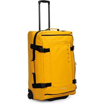 KADVA Lazio Reisekoffer auf Rollen I 102 Liter Kabinengepäck Handgepäck I Soft Shell mit 2 Rädern I Teleskoprahmen I Gewicht 3,7kg I Farbe Gelb KADVA Lazio Reisekoffer auf Rollen I 102 Liter Kabinengepäck Handgepäck I Soft Shell mit 2 Rädern I Teleskoprahmen I Gewicht 3,7kg I Farbe Gelb