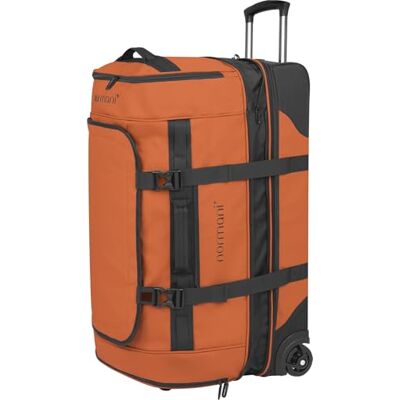 normani XXL Reisetasche 100-120 Liter 2-Rad Trolley groß Weichgepäck Travel Bag mit Rollen und 8 Fächern – erweiterbare Rolltasche 75x37x36-43 cm Orange 120 Liter normani XXL Reisetasche 100-120 Liter 2-Rad Trolley groß Weichgepäck Travel Bag mit Rollen und 8 Fächern – erweiterbare Rolltasche 75x37x36-43 cm Orange 120 Liter