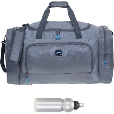 Elephant Sporttasche groß 55 cm Gym Bag Sport Trainer grau 1243 +Flasche titan grey Damen Herren Reisetasche Sauna Schwimmtasche Reise Arbeit Fitness Tasche Gymbag Sportstudio 40 L Elephant Sporttasche groß 55 cm Gym Bag Sport Trainer grau 1243 +Flasche titan grey Damen Herren Reisetasche Sauna Schwimmtasche Reise Arbeit Fitness Tasche Gymbag Sportstudio 40 L