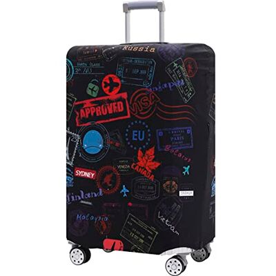 TRAVELKIN more than travel TRAVELKIN Gepäckabdeckung, waschbar, Kratzfest, passend für 45,7-81,3 cm Gepäck, Go Travel-World, S(18-21inch Suitcase), modisch TRAVELKIN more than travel TRAVELKIN Gepäckabdeckung, waschbar, Kratzfest, passend für 45,7-81,3 cm Gepäck, Go Travel-World, S(18-21inch Suitcase), modisch