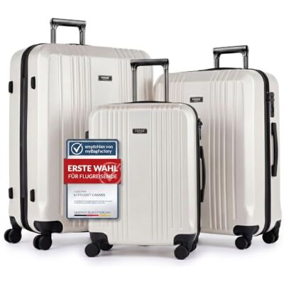 FERGÉ 3er Kofferset Hartschale Gepäckset mit 4 Doppelrollen & TSA Schloss 3-tlg. Set Handgepäck, Reisekoffer und XL-Koffer Polycarbonat · 4 Rollen FERGÉ 3er Kofferset Hartschale Gepäckset mit 4 Doppelrollen & TSA Schloss 3-tlg. Set Handgepäck, Reisekoffer und XL-Koffer Polycarbonat · 4 Rollen