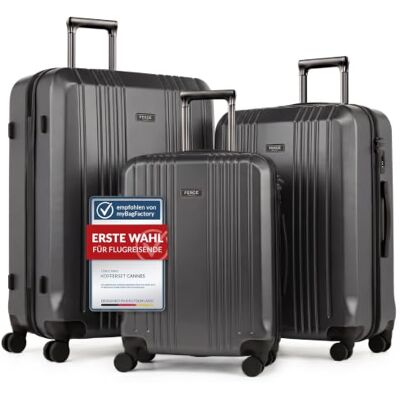 FERGÉ 3er Kofferset Hartschale Gepäckset mit 4 Doppelrollen & TSA Schloss 3-tlg. Set Handgepäck, Reisekoffer und XL-Koffer Polycarbonat · 4 Rollen FERGÉ 3er Kofferset Hartschale Gepäckset mit 4 Doppelrollen & TSA Schloss 3-tlg. Set Handgepäck, Reisekoffer und XL-Koffer Polycarbonat · 4 Rollen