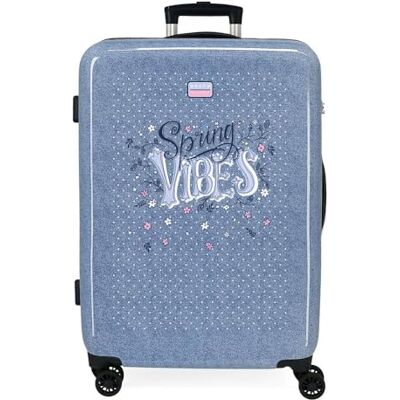 MOVOM Spring Vibes Mittelgroßer Koffer, blau, 46 x 65 x 23 cm, starres 3 kg -Seitenkombinationsschloss, ABS 3 kg 56L MOVOM Spring Vibes Mittelgroßer Koffer, blau, 46 x 65 x 23 cm, starres 3 kg -Seitenkombinationsschloss, ABS 3 kg 56L