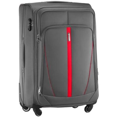 Diamond Großer Weichschalenkoffer XL 28" – Grau, Codura 1200D, 360° Rollen, Zahlenschloss, Erweiterbar, 88–108 L, Leicht & Robust Diamond Großer Weichschalenkoffer XL 28" – Grau, Codura 1200D, 360° Rollen, Zahlenschloss, Erweiterbar, 88–108 L, Leicht & Robust