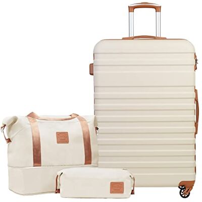 COOLIFE 3-Teiliges Koffer Set, Koffer Groß 77cm XL mit 1 Reisetasche,Leicht TSA-Schloss, Leicht ABS hartschale, Leise Räder, mit 1 Kulturbeutel für Aufgabegepäck, Geschäftsreise, Skiurlaub, wasserdicht COOLIFE 3-Teiliges Koffer Set, Koffer Groß 77cm XL mit 1 Reisetasche,Leicht TSA-Schloss, Leicht ABS hartschale, Leise Räder, mit 1 Kulturbeutel für Aufgabegepäck, Geschäftsreise, Skiurlaub, wasserdicht