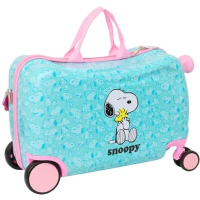 safta Snoopy Kinderkoffer mit Rollen, Robustes ABS+PC, 4 Doppelrollen (360° drehbar), gefütterter Innenraum mit Trennwand und Reißverschlusstasche, Schultergurt und Fußstütze, Maße: 44 x 21 x 27 cm safta Snoopy Kinderkoffer mit Rollen, Robustes ABS+PC, 4 Doppelrollen (360° drehbar), gefütterter Innenraum mit Trennwand und Reißverschlusstasche, Schultergurt und Fußstütze, Maße: 44 x 21 x 27 cm