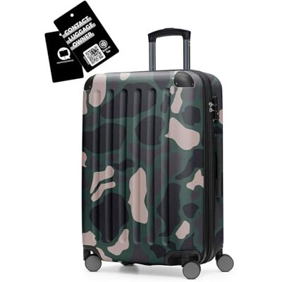 Hauptstadtkoffer Spree Mittelgroßer Hartschalenkoffer + Digitaler Gepäckanhänger, TSA, 4 Rollen, Koffer, Trolley, Rollkoffer, Reisekoffer, Volumenerweiterung, 65 cm, 74 Liter, Camouflage Hauptstadtkoffer Spree Mittelgroßer Hartschalenkoffer + Digitaler Gepäckanhänger, TSA, 4 Rollen, Koffer, Trolley, Rollkoffer, Reisekoffer, Volumenerweiterung, 65 cm, 74 Liter, Camouflage