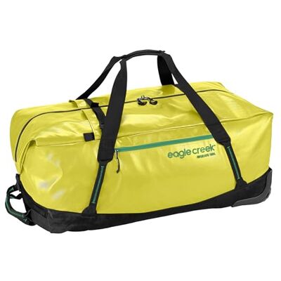 Eagle Migrate Reisetasche mit Rollen 130L Gelb Allterrain-Räder, verstaubare Rucksacktragegurte, nahtlose Bodenkonstruktion, Fronttasche, 130L Volumen Eagle Migrate Reisetasche mit Rollen 130L Gelb Allterrain-Räder, verstaubare Rucksacktragegurte, nahtlose Bodenkonstruktion, Fronttasche, 130L Volumen
