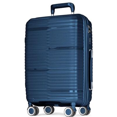 POSH Koffer XL Blau 76x50x30 cm 95L Hartschalenkoffer aus Polypropylen Leichter 4,0 kg Trolley mit TSA Schloss & leisen 360° Zwillingsrollen Robuster Check-in Reisekoffer mit Rollen Groß POSH Koffer XL Blau 76x50x30 cm 95L Hartschalenkoffer aus Polypropylen Leichter 4,0 kg Trolley mit TSA Schloss & leisen 360° Zwillingsrollen Robuster Check-in Reisekoffer mit Rollen Groß
