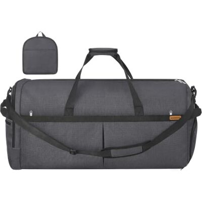 SONGMICS Reisetasche, 120L Faltbare Sporttasche mit Schuhfach Weekender aus Polyester, 80 x 35 x 40 cm, mit Nassfach, für Reise, Grau RBF120G101 SONGMICS Reisetasche, 120L Faltbare Sporttasche mit Schuhfach Weekender aus Polyester, 80 x 35 x 40 cm, mit Nassfach, für Reise, Grau RBF120G101