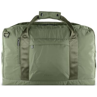 Bugatti Elia Herren-Reisetasche aus Nylon, Faltbare Weekender-Tasche mit Laptopfach ca. 17", Pistazie Bugatti Elia Herren-Reisetasche aus Nylon, Faltbare Weekender-Tasche mit Laptopfach ca. 17", Pistazie
