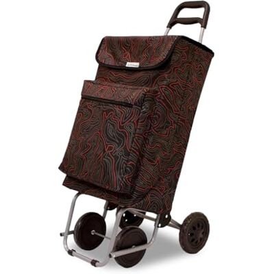 Velta Home Amig Einkaufstrolley mit 4 Rädern Außentasche für Tiefkühlkost Maximale Belastung 15 kg -Kapazität von 48 Litern 22x40x106 cm Farbe: Schwarz Velta Home Amig Einkaufstrolley mit 4 Rädern Außentasche für Tiefkühlkost Maximale Belastung 15 kg -Kapazität von 48 Litern 22x40x106 cm Farbe: Schwarz