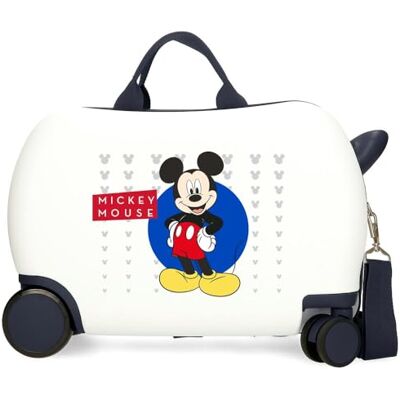 Disney Enjoy The Day Kinderkoffer, Gepäck, Minnie Maus, Kindergepäck, Innenraum mit Zwei Fächern, aus robustem und leichtem ABS-Material, 55 cm, 34 l, 4 Rollen, weiß, Kinderkoffer 45 Disney Enjoy The Day Kinderkoffer, Gepäck, Minnie Maus, Kindergepäck, Innenraum mit Zwei Fächern, aus robustem und leichtem ABS-Material, 55 cm, 34 l, 4 Rollen, weiß, Kinderkoffer 45
