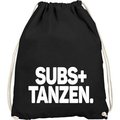 MoonWorks ® Turnbeutel Spruch lustig Subs+ Tanzen Stoffbeutel gym bag Schwarz unisize MoonWorks ® Turnbeutel Spruch lustig Subs+ Tanzen Stoffbeutel gym bag Schwarz unisize