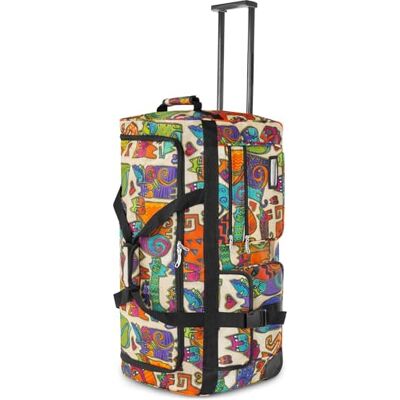 normani Reisetasche mit Rollen 80 Liter Volumen Reise-Trolley mit großem Hauptfach Weichgepäck Weekender Saunatasche Abstract XXL normani Reisetasche mit Rollen 80 Liter Volumen Reise-Trolley mit großem Hauptfach Weichgepäck Weekender Saunatasche Abstract XXL